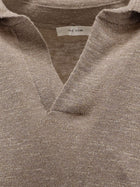 The Row Women's Niosa Polo Shirt in Cotton and Linen White, view 5