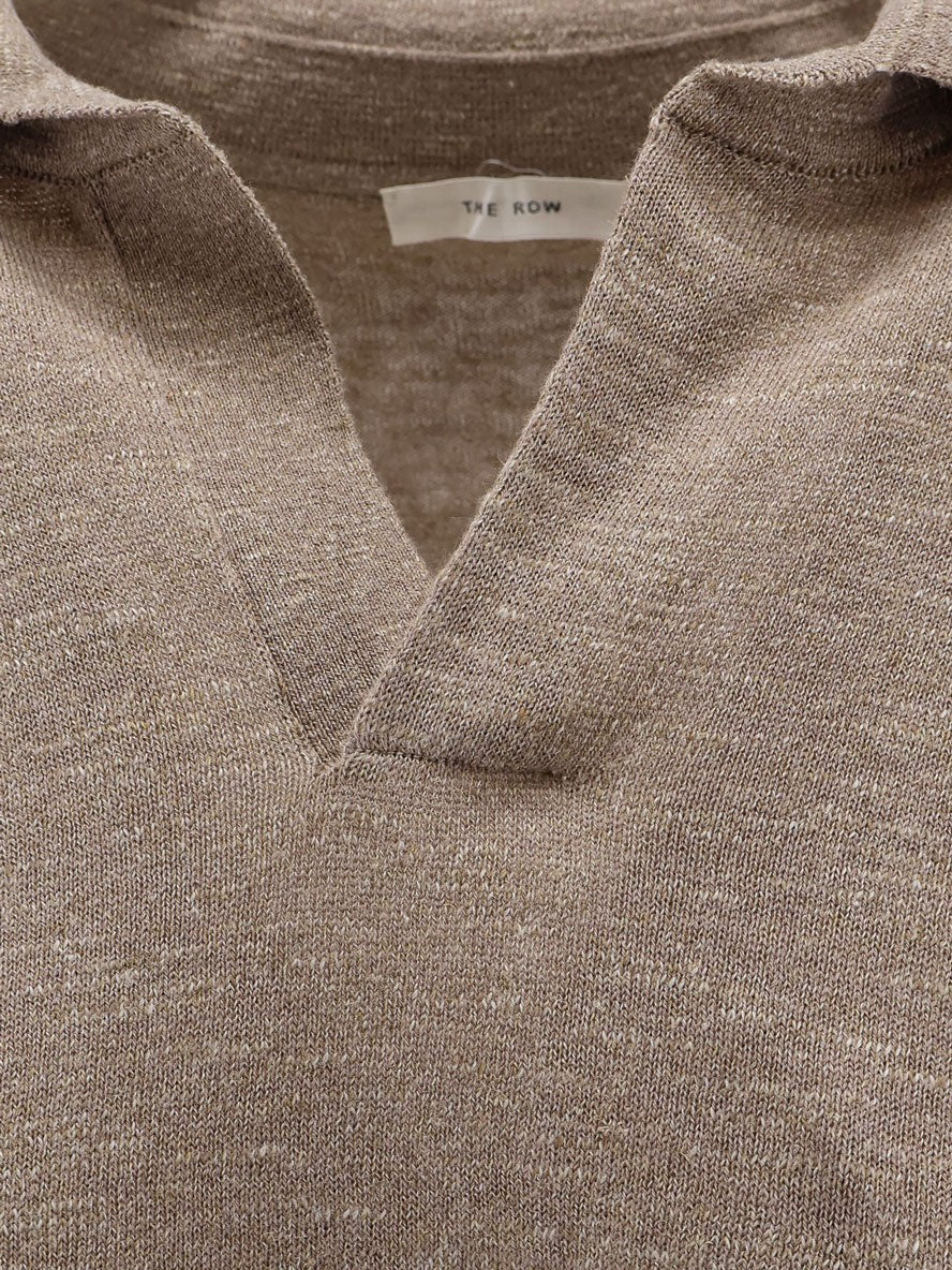 The Row Women's Niosa Polo Shirt in Cotton and Linen White