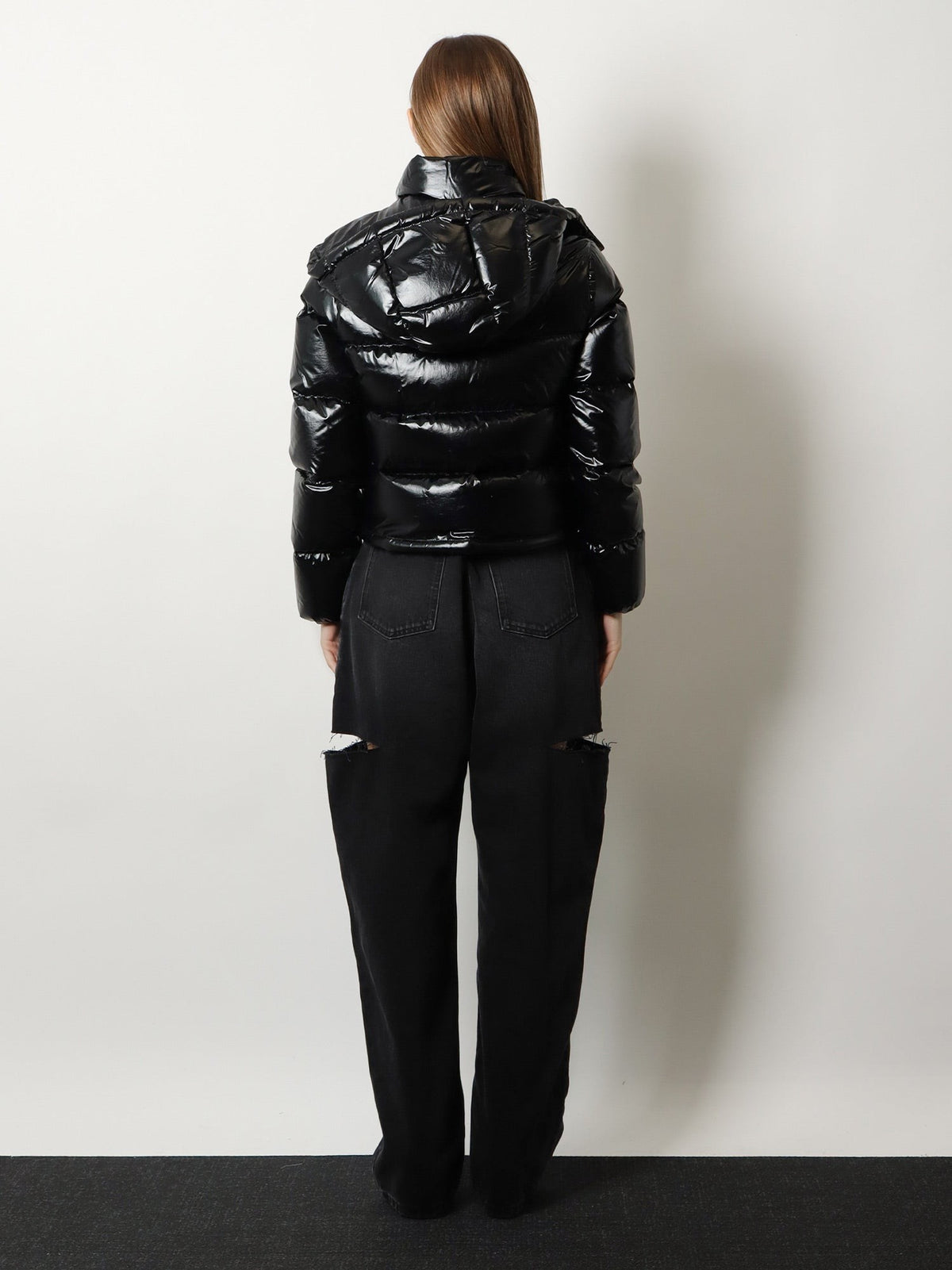 Moncler Women's Niveole Nylon Jacket Black, view 3