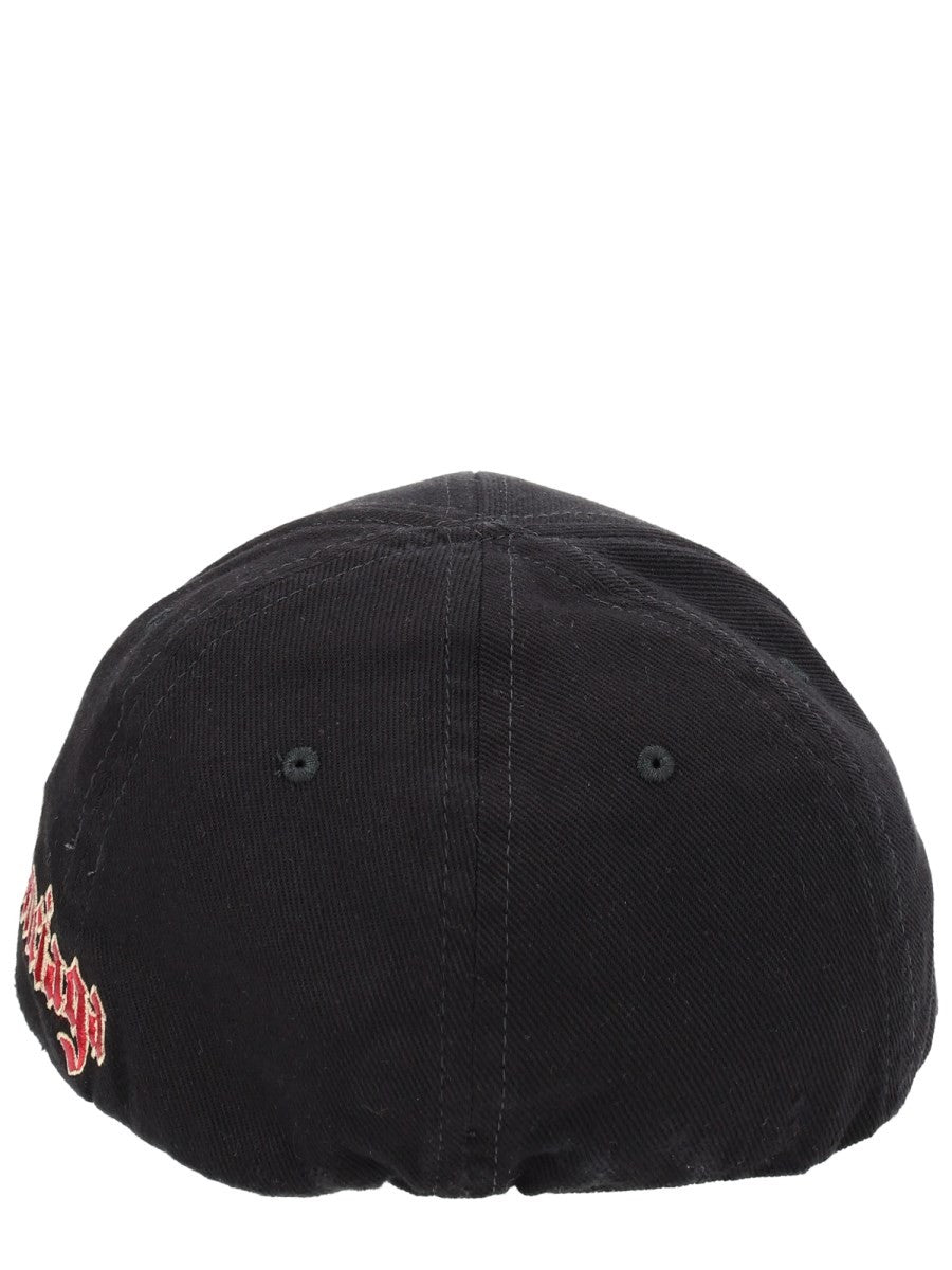 Balenciaga Men's NO Closure Gothic Placement Hat Black