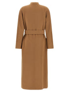 Max Mara Studio Nodo Reversible Coat Beige, view 3