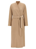 Max Mara Studio Nodo Reversible Coat Beige, view 2