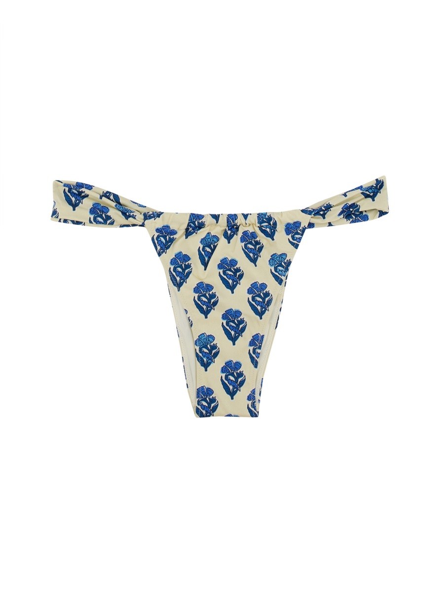 Mc2 Saint Barth Women's Noelle Bikini Bottom Blue Mc2 Saint Barth