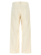 AURALEE Noil Silk Pants White, view 2