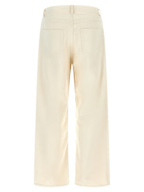 AURALEE Noil Silk Pants White, view 2