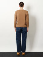 The Row Women's Noler Cashmere Sweater Beige, view 3