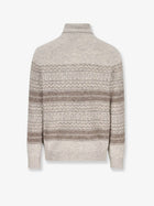 Brunello Cucinelli Men's Cashmere and Wool Blend Sweater Grey, view 2