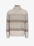 Brunello Cucinelli Men's Cashmere and Wool Blend Sweater Grey