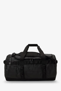 The north face men’s base camp duffel black with reinforced straps and durable recycled pvc fabric backpack