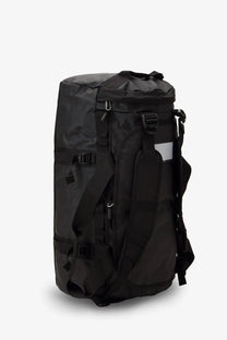Black durable the north face mens base camp duffel recycled pvc backpack with reinforced straps and reflective patch