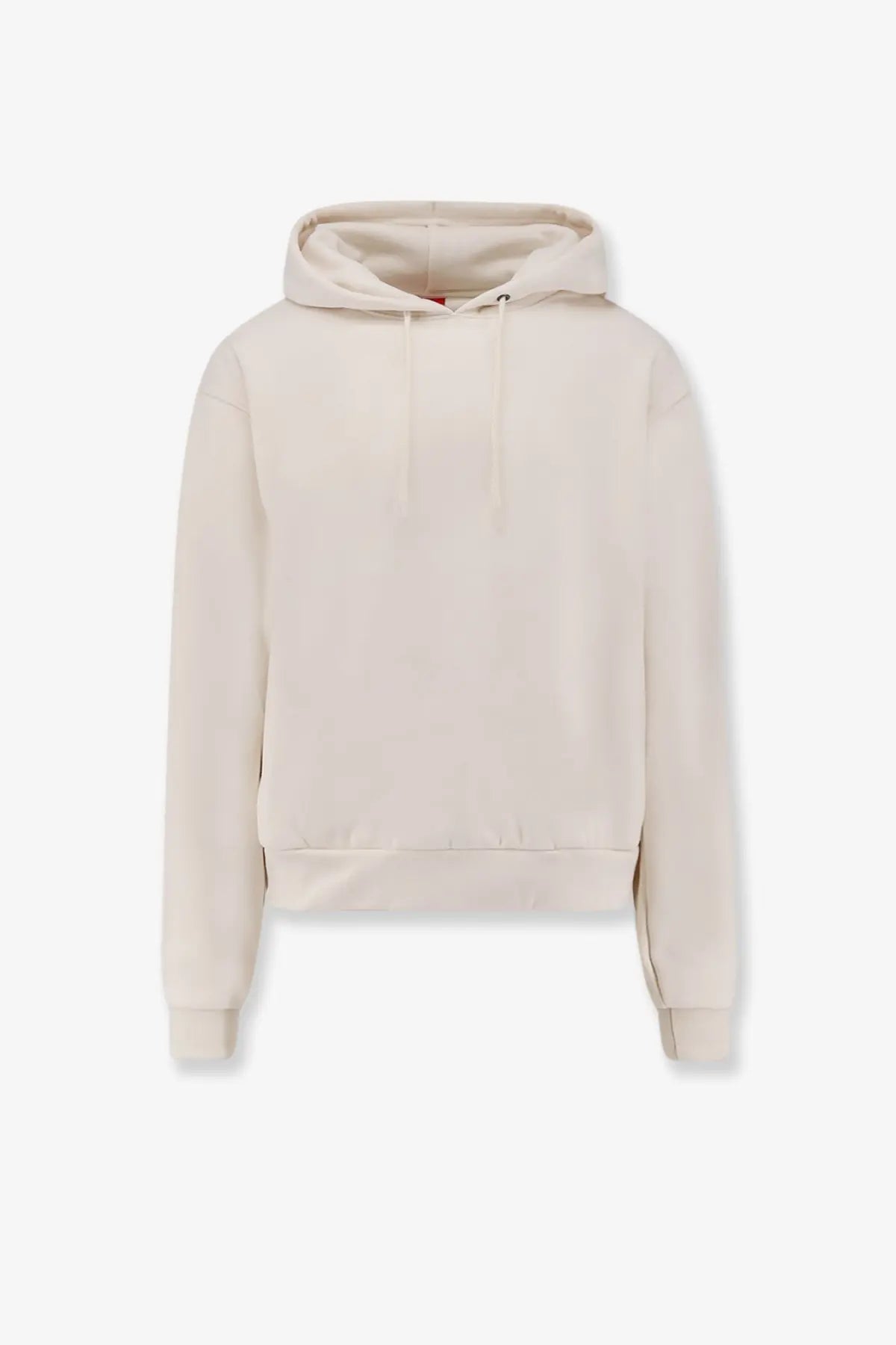The North Face men’s cotton blend sweatshirt white cream cotton hoodie with relaxed fit and matching drawstrings