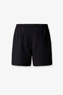 The north face men’s tnf nylon bermuda shorts black with elastic waistband and minimalist design front view