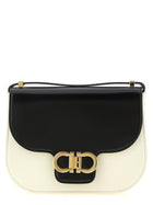 Ferragamo North South Double Gancini (xs) Crossbody Bag White