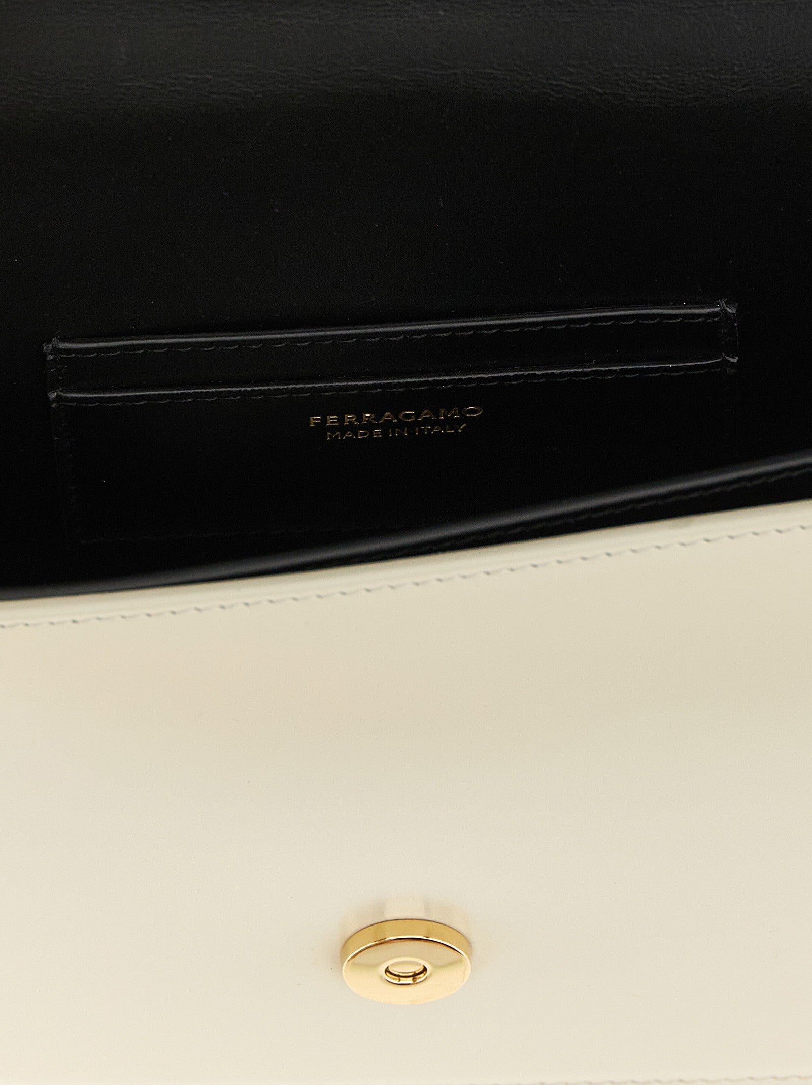 Ferragamo North South Double Gancini (xs) Crossbody Bag White