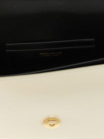 Ferragamo North South Double Gancini (xs) Crossbody Bag White
