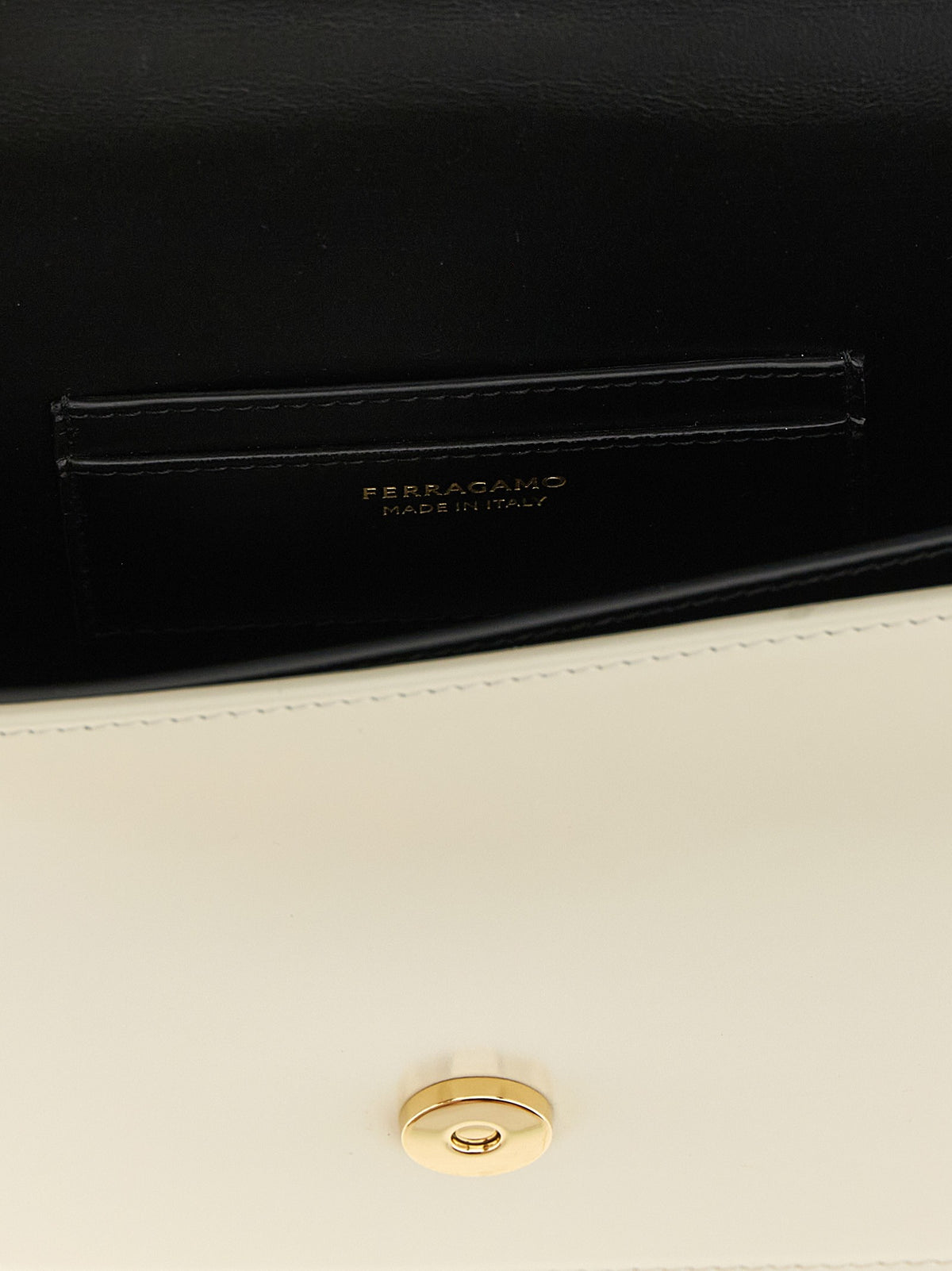 Ferragamo North South Double Gancini (xs) Crossbody Bag White, view 4