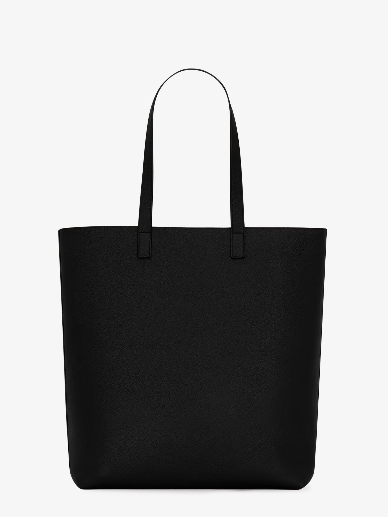 Saint Laurent Men's North South Leather Tote Bag Black