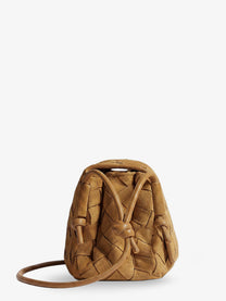 Bottega Veneta Women's Notturno Suede Pouch Brown