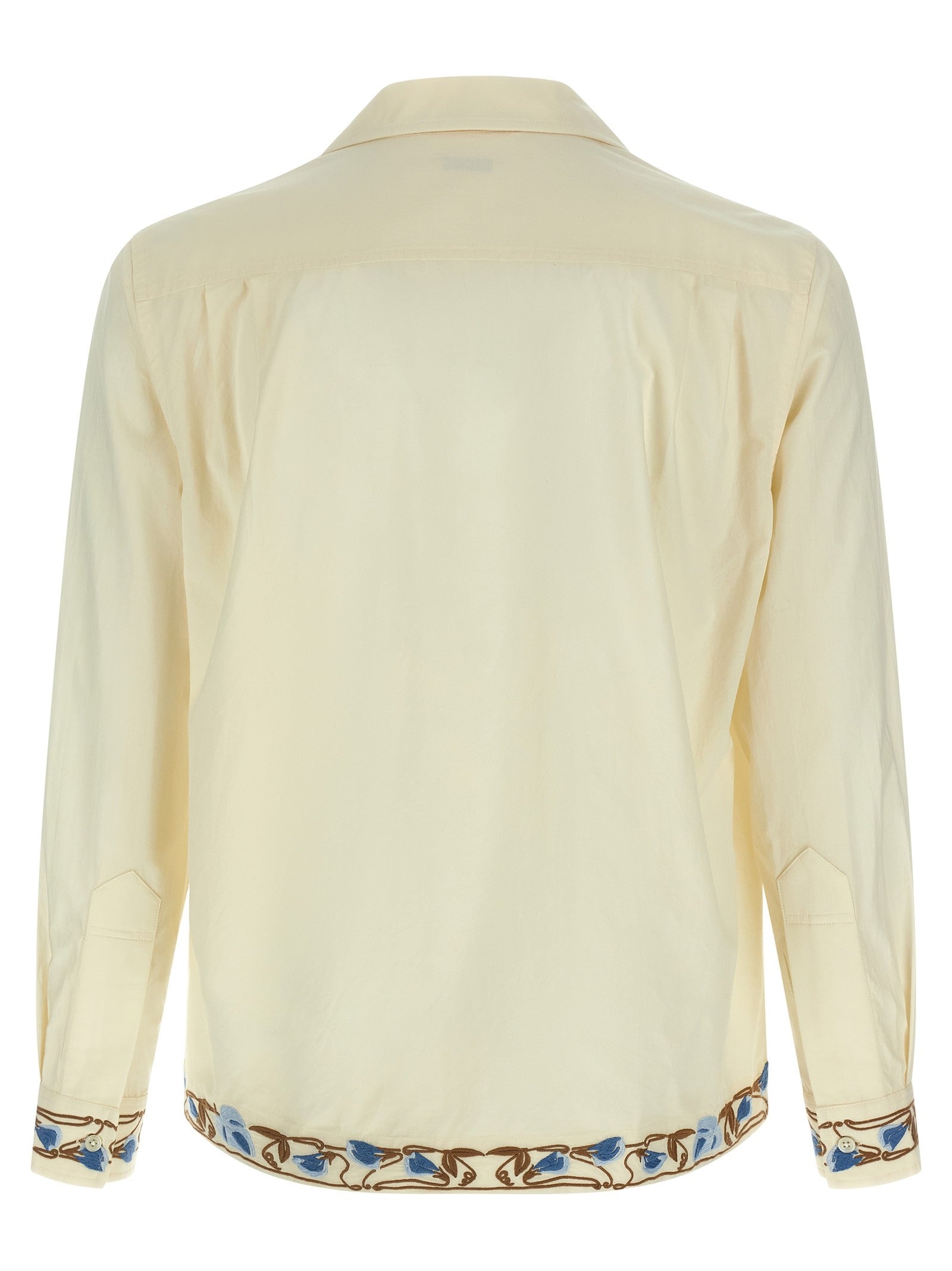 Bode Noveau Vine Shirt Beige