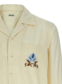 Bode Noveau Vine Shirt Beige