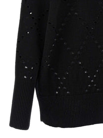 NUDE - NUDE - Argyle cut-out cardigan - Women’s Knitwear