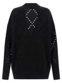 NUDE - NUDE - Argyle cut-out cardigan - Women’s Knitwear