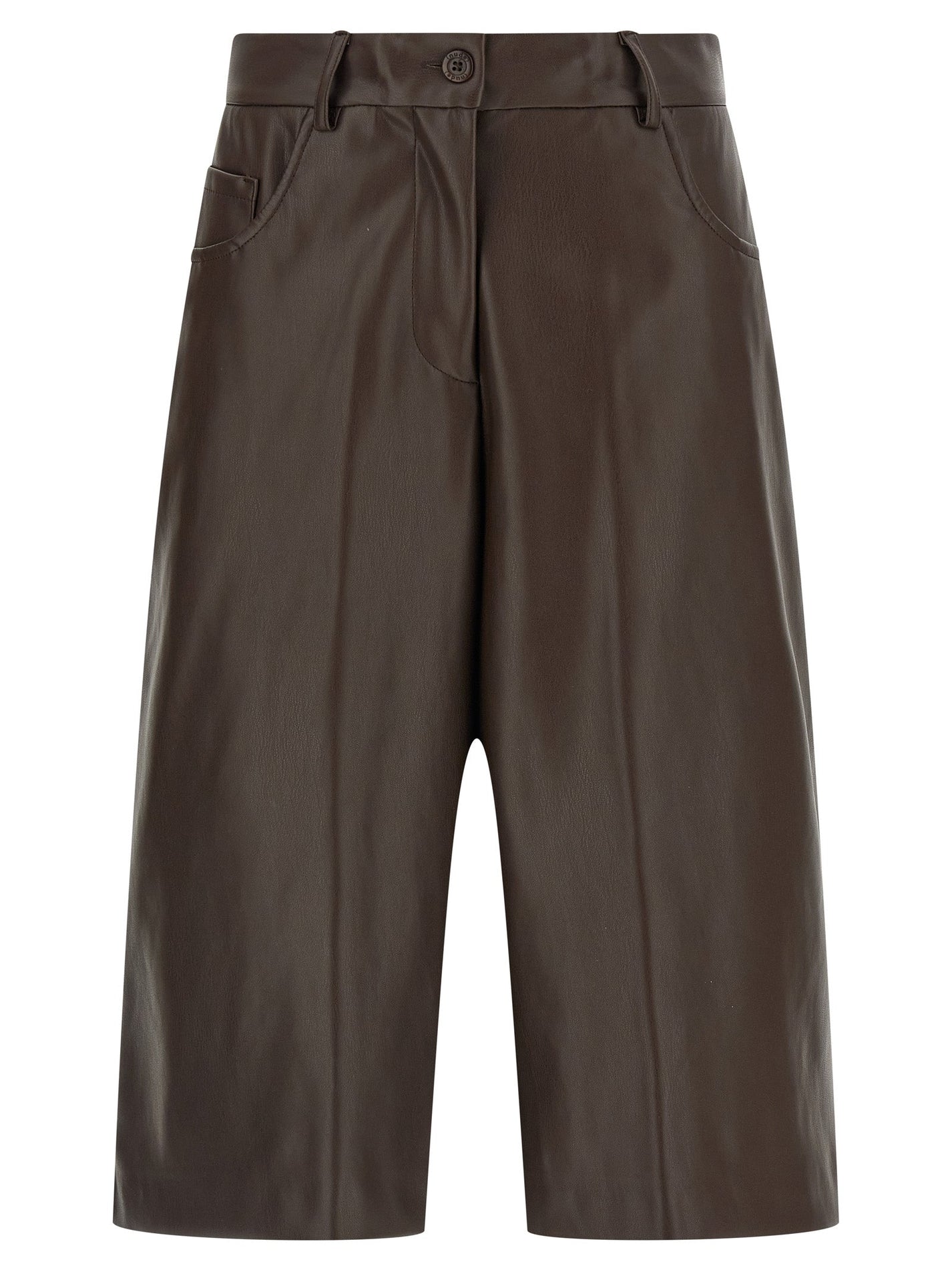 NUDE - NUDE - Leather-effect bermuda shorts - Women’s Bottoms