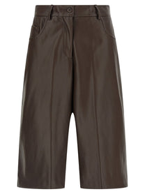 NUDE - NUDE - Leather-effect bermuda shorts - Women’s Bottoms