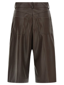 NUDE - NUDE - Leather-effect bermuda shorts - Women’s Bottoms