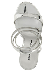 Stuart Weitzman Nudistini Wrap Sandals Silver