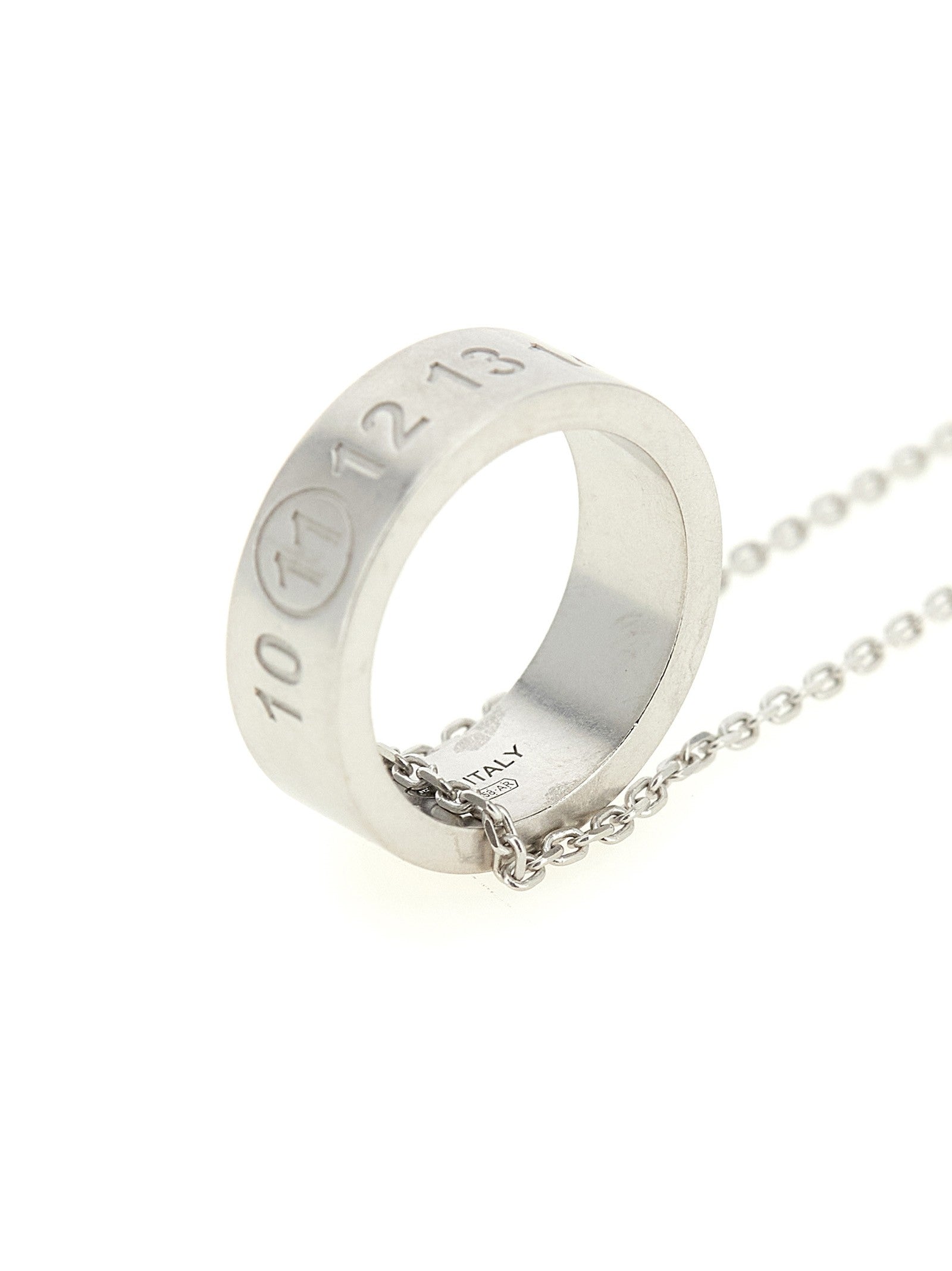 Maison Margiela Number Reference Necklace Silver