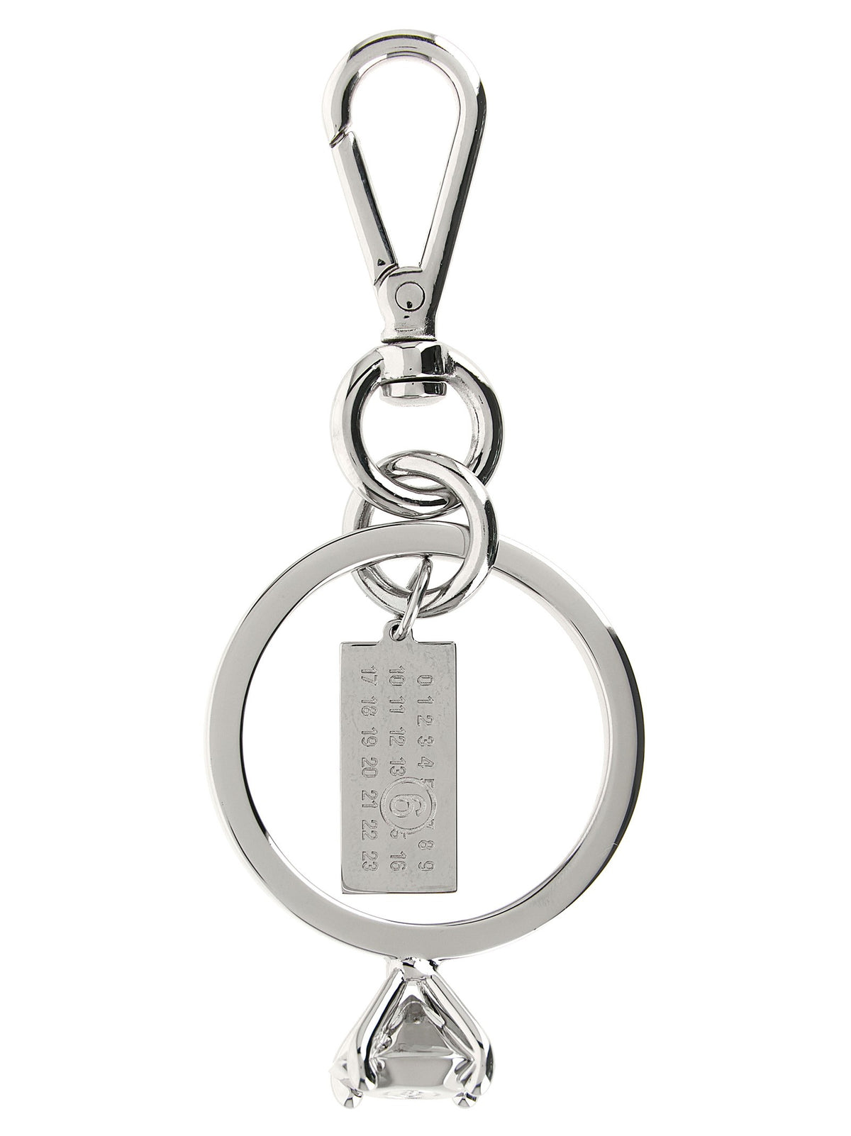 MM6 Maison Margiela Numeric Keyring Silver