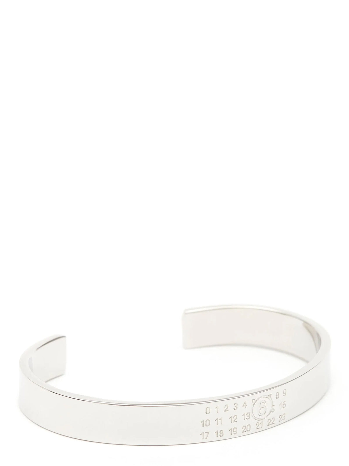 MM6 Maison Margiela Numeric Minimal Signature Bracelet Silver, view 2