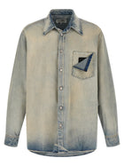 MM6 Maison Margiela Numeric Signature MM6 Denim Shirt Blue