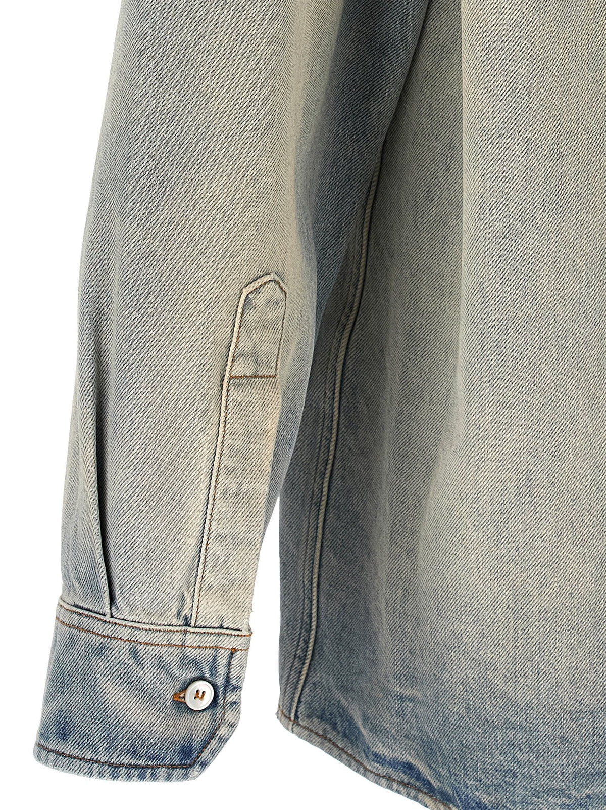MM6 Maison Margiela Numeric Signature MM6 Denim Shirt Blue, view 4