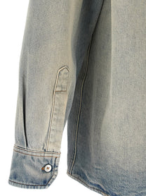 MM6 Maison Margiela Numeric Signature MM6 Denim Shirt Blue, view 4
