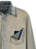 MM6 Maison Margiela Numeric Signature MM6 Denim Shirt Blue, view 3