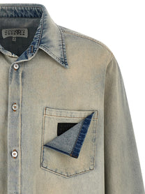 MM6 Maison Margiela Numeric Signature MM6 Denim Shirt Blue, view 3
