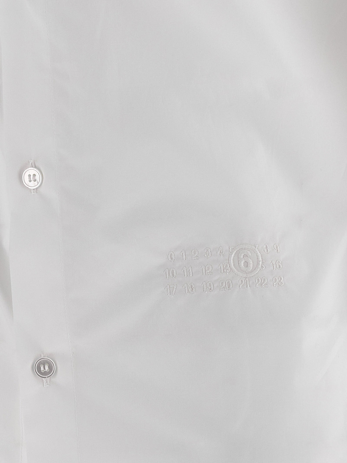 MM6 Maison Margiela Numeric Signature MM6 Embroidered Shirt White