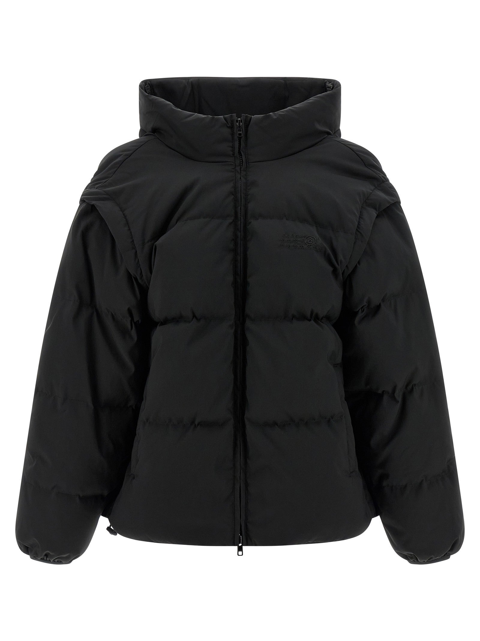 MM6 Maison Margiela Numeric Signature MM6 Embroidery Down Jacket Black