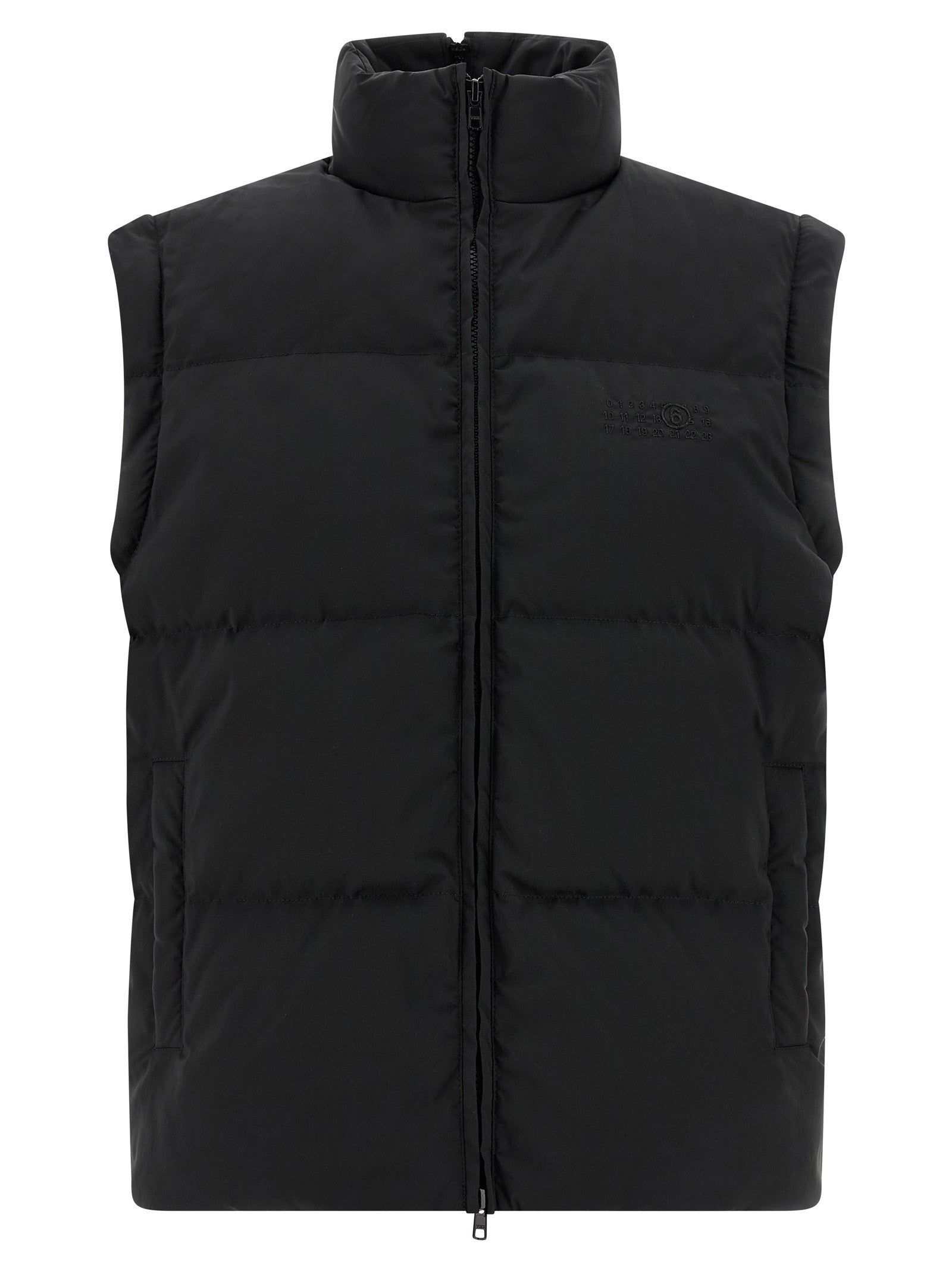 MM6 Maison Margiela Numeric Signature MM6 Embroidery Down Jacket Black