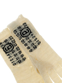 MM6 Maison Margiela Numeric Signature MM6 Gloves White