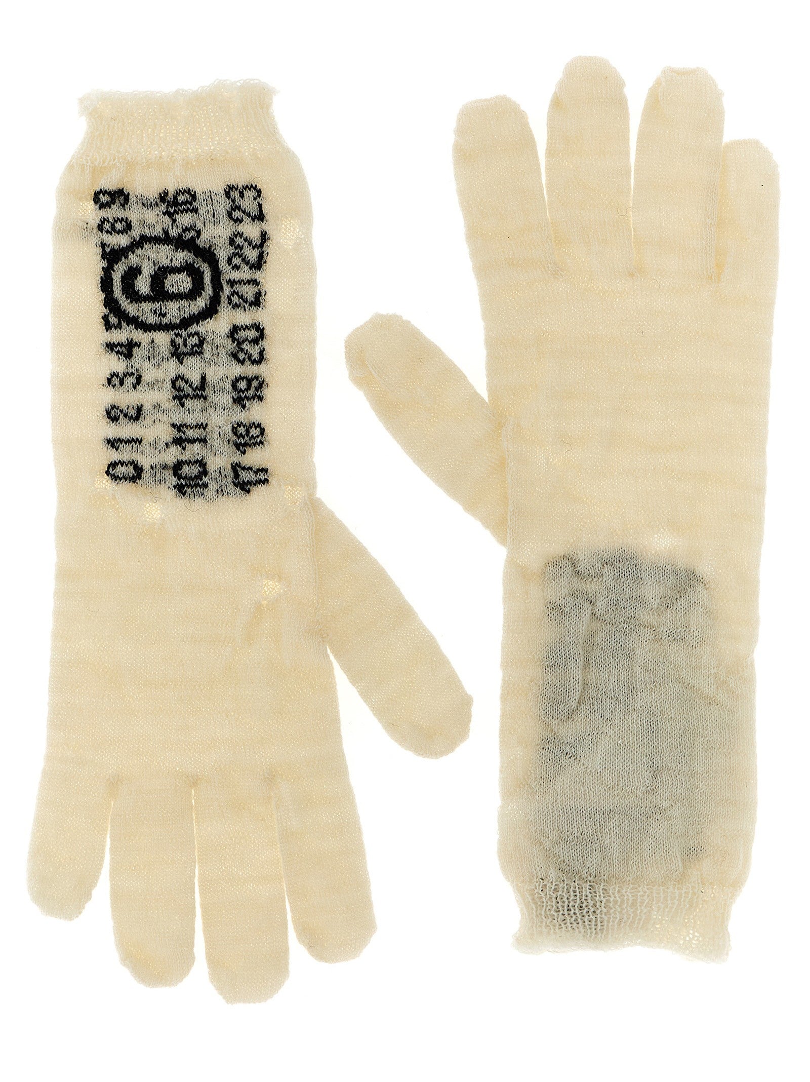 MM6 Maison Margiela Numeric Signature MM6 Gloves White