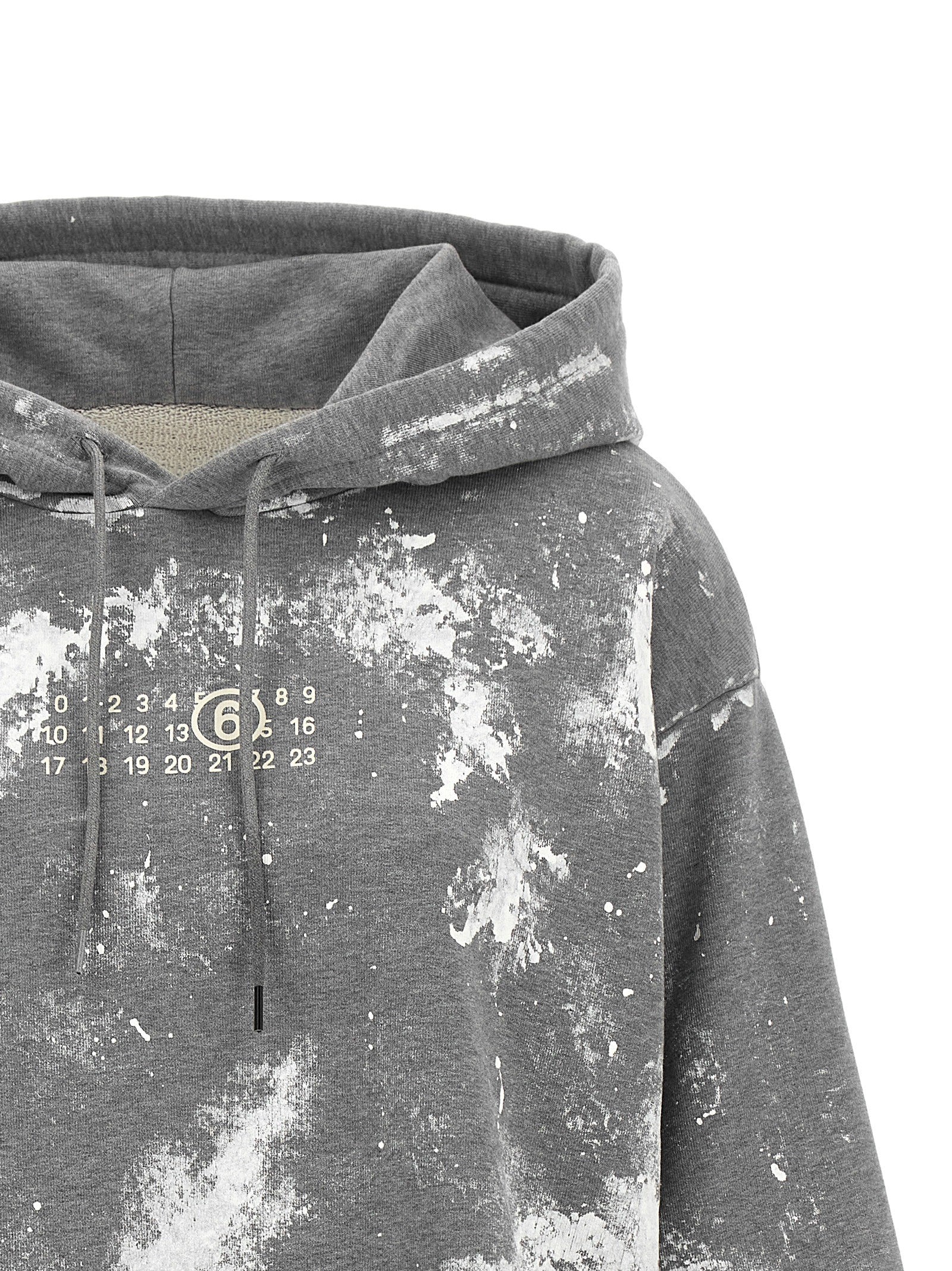 MM6 Maison Margiela Numeric Signature MM6 Hoodie Grey