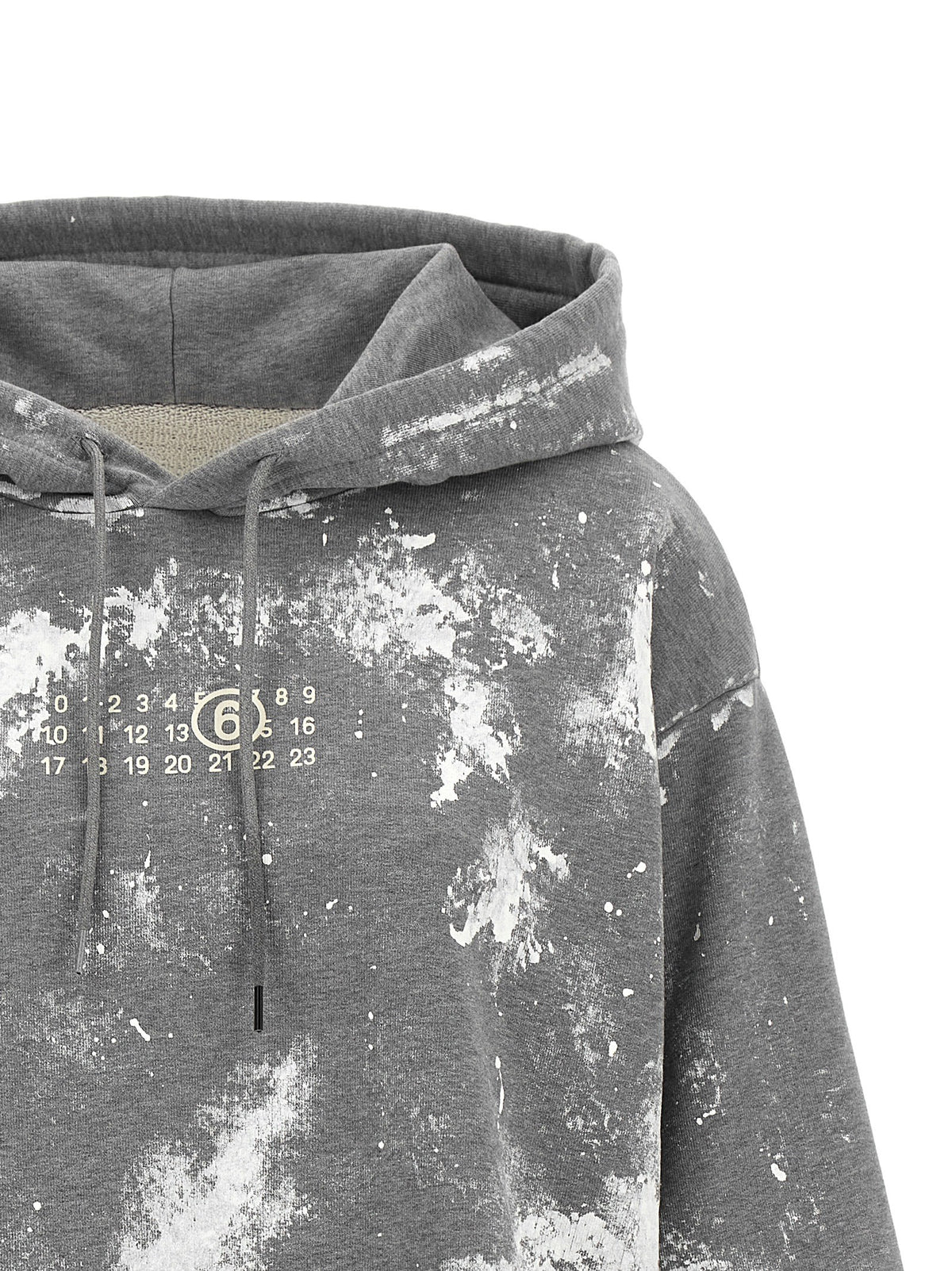 MM6 Maison Margiela Numeric Signature MM6 Hoodie Grey, view 3