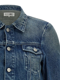 MM6 Maison Margiela Numeric Signature MM6 Jacket Blue, view 3