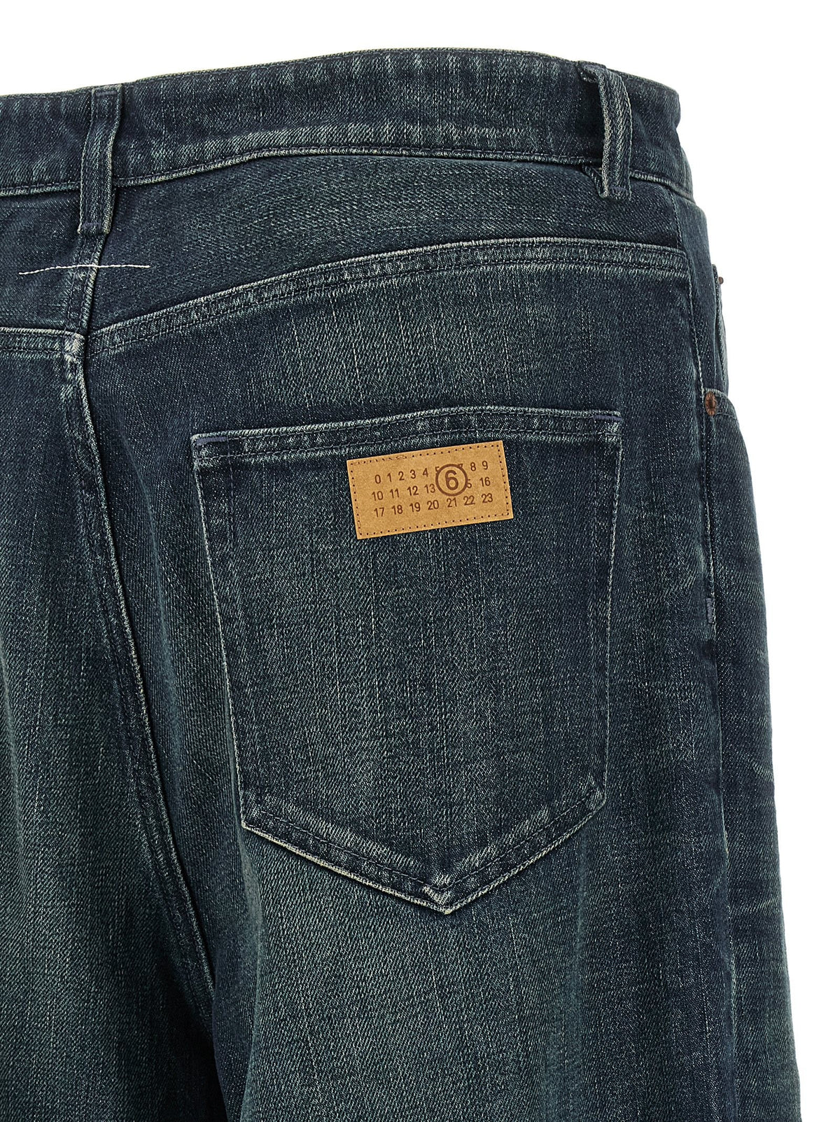 MM6 Maison Margiela Numeric Signature MM6 Jeans Blue, view 4