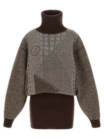 MM6 Maison Margiela Numeric Signature MM6 Reversible Dress Brown, view 2