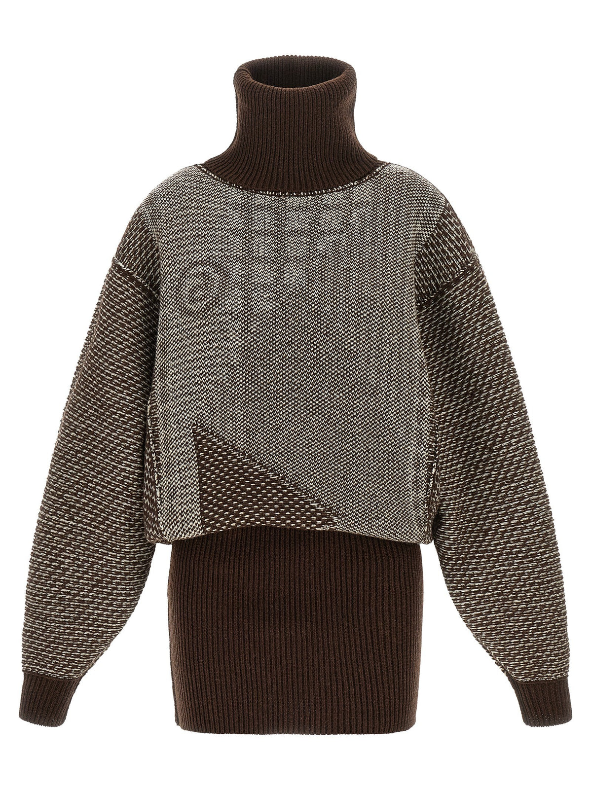 MM6 Maison Margiela Numeric Signature MM6 Reversible Dress Brown, view 2