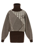 MM6 Maison Margiela Numeric Signature MM6 Reversible Dress Brown
